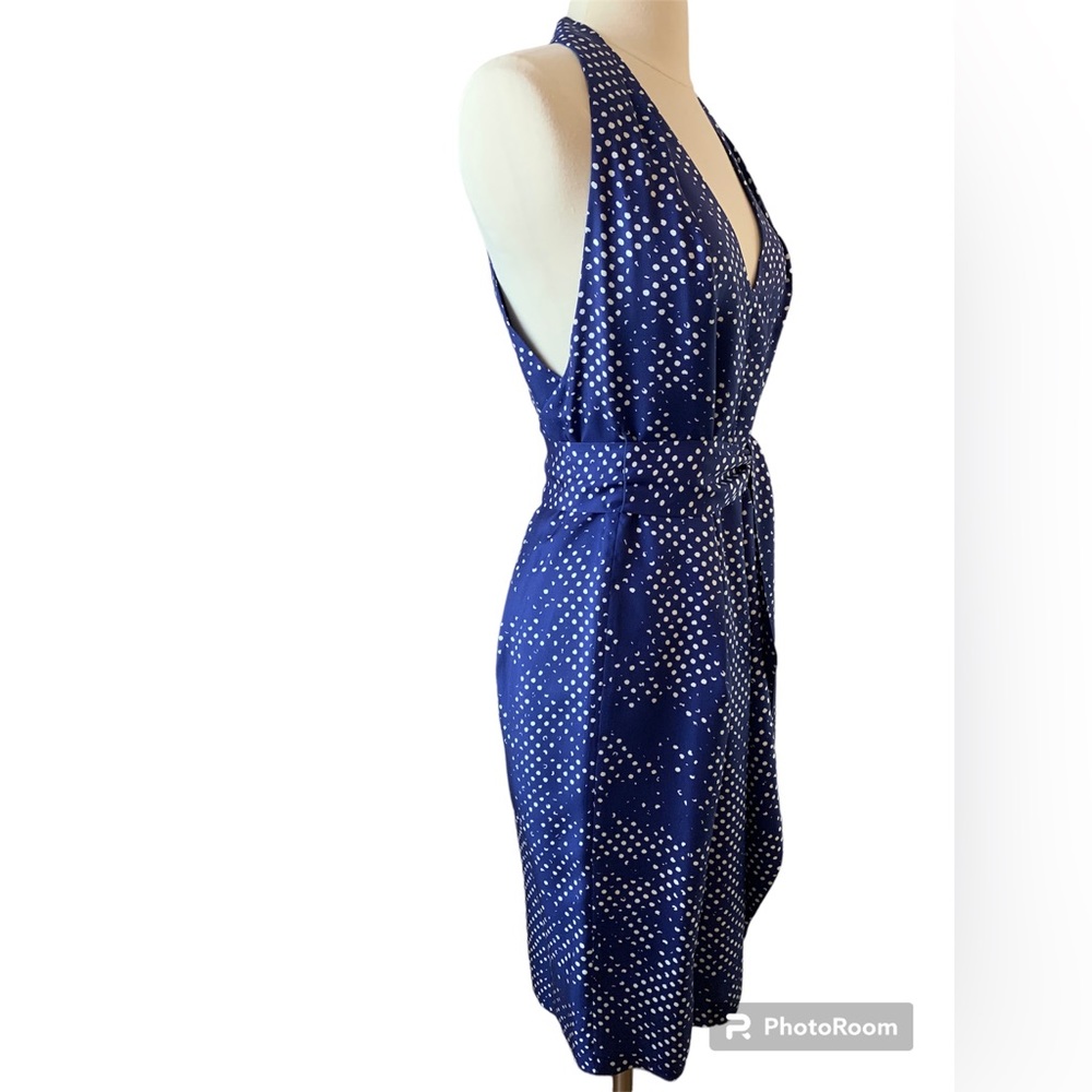 Halter Dress Martin Grant Silk Twill Blue Martin Grant PARIS Open Back Sexy